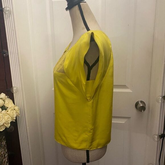Tibi 100% silk yellow top, S - Picture 4 of 8